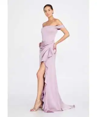 Vestito elegante da cerimonia lilla - Mistero - Vestiti da cerimonia online - Gogolfun.it