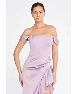Vestito elegante da cerimonia lilla - Mistero - Vestiti da cerimonia online - Gogolfun.it