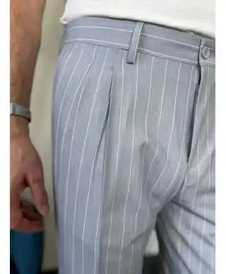 Pantaloni uomo gessato grigio Paul Miranda - Kurtis - Pantaloni e jeans uomo online - Gogolfun.it