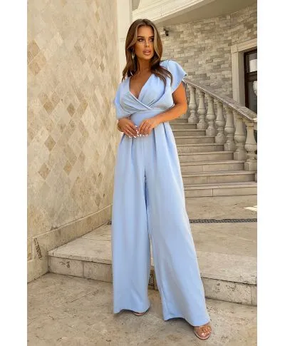Tuta donna elegante azzurro chiaro - Kil - Tute donna per battesimi, comunioni, matrimoni - Gogolfun.it
