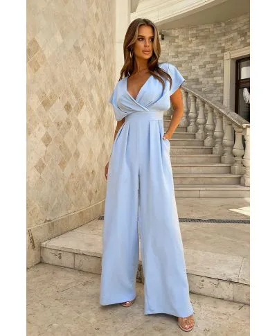 Tuta donna elegante azzurro chiaro - Kil - Tute donna per battesimi, comunioni, matrimoni - Gogolfun.it