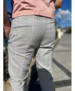 Pantaloni uomo principe di galles, Paul Miranda - Pantaloni uomo online - Gogolfun.it