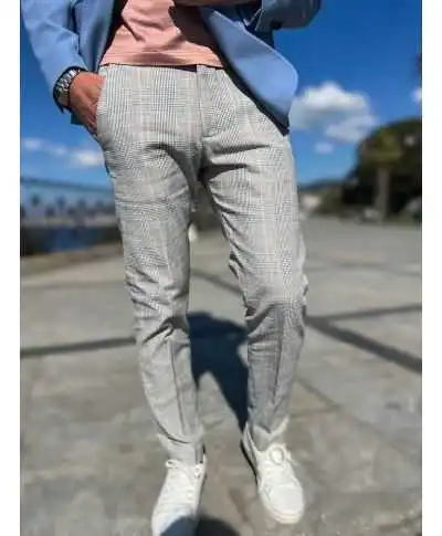 Pantaloni uomo principe di galles, Paul Miranda - Pantaloni uomo online - Gogolfun.it