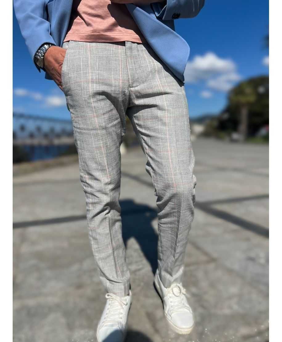 Pantaloni uomo principe di galles, Paul Miranda - Pantaloni uomo online - Gogolfun.it