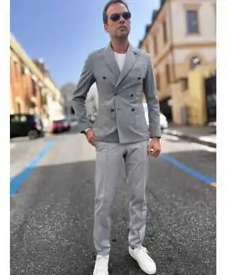 Giacca uomo doppiopetto grigio - Giacche e blazer uomo online - Gogolfun.it