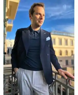 Polo in filo blu - Paul Miranda - Polo e magliette uomo - Abbigliamento uomo online - Gogolfun.it