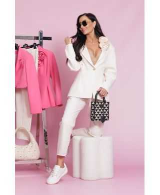 Tailleur donna elegante panna - Cher - Giacche e tailleur donna online - Gogolfun.it