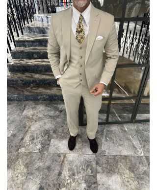 Abito uomo con gilet beige - Cristofer - Abiti uomo e completi eleganti - Gogolfun.it