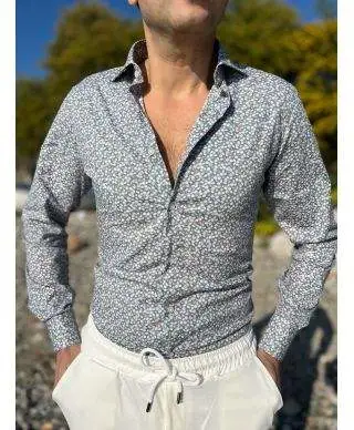 Camicia uomo fantasia - Slim - Camicie uomo online - Abbigliamento uomo Gogolfun.it