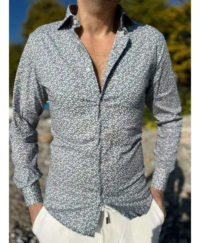 Camicia uomo fantasia - Slim - Camicie uomo online - Abbigliamento uomo Gogolfun.it