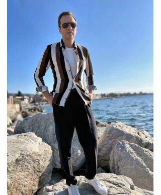Camicia uomo a righe - Stripe - Camicie uomo particolari - Gogolfun.it