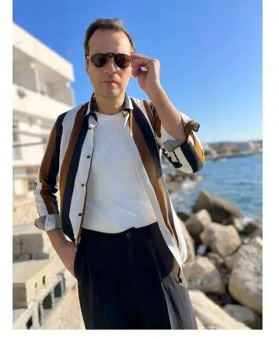 Camicia uomo a righe - Stripe - Camicie uomo particolari - Gogolfun.it