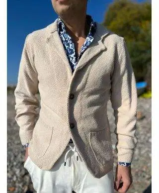 Cardigan uomo beige chiaro - Pollock