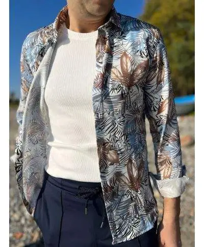 Camicia uomo fantasia floreale - Camicie uomo particolari - Abbigliamento uomo online - Gogolfun.it