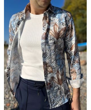 Camicia uomo fantasia floreale - Camicie uomo particolari - Abbigliamento uomo online - Gogolfun.it