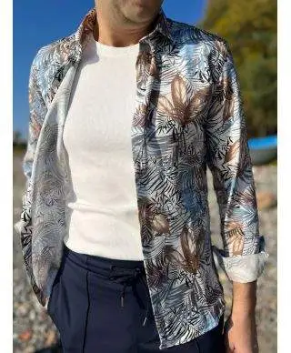 Camicia uomo fantasia floreale - Camicie uomo particolari - Abbigliamento uomo online - Gogolfun.it