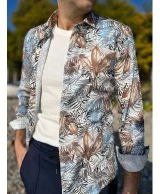 Camicia uomo fantasia floreale