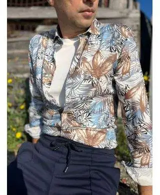 Camicia uomo fantasia floreale - Camicie uomo particolari - Abbigliamento uomo online - Gogolfun.it
