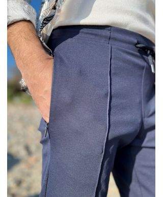 Pantalaccio uomo blu con coulisse - Paul Miranda - Pantaloni uomo comodi - Made in Italy - Gogolfun.it