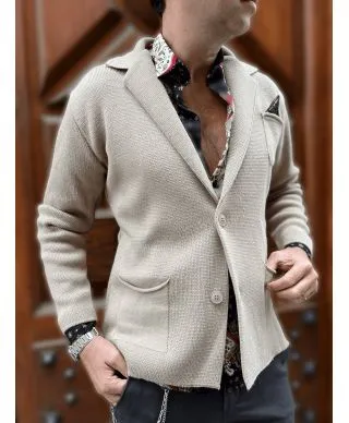 Cardigan uomo, marrone - Con bottoni