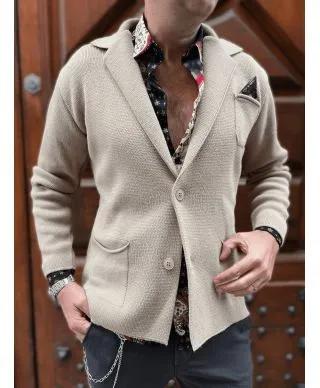 Cardigan uomo, marrone - Con bottoni