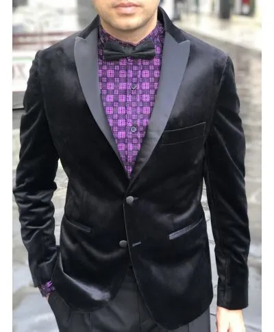 Giacca uomo - Elegante - Smoking - In Velluto - Made in Italy