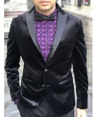 Giacca uomo - Elegante - Smoking - In Velluto - Made in Italy