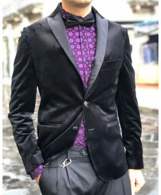 Giacca uomo - Elegante - Smoking - In Velluto - Made in Italy