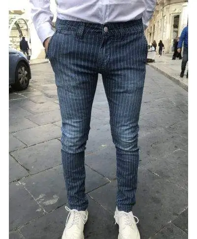 Jeans uomo, gessati - Key Jey modello Slim fit