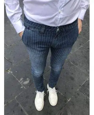 Jeans uomo, gessati - Key Jey modello Slim fit