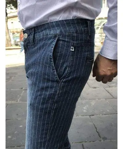 Jeans uomo, gessati - Key Jey modello Slim fit