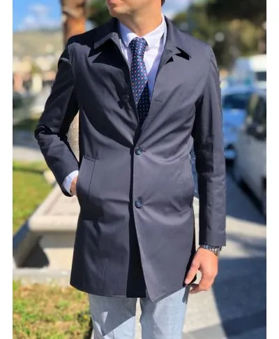 Trench uomo, beige - Made in Italy, Slim