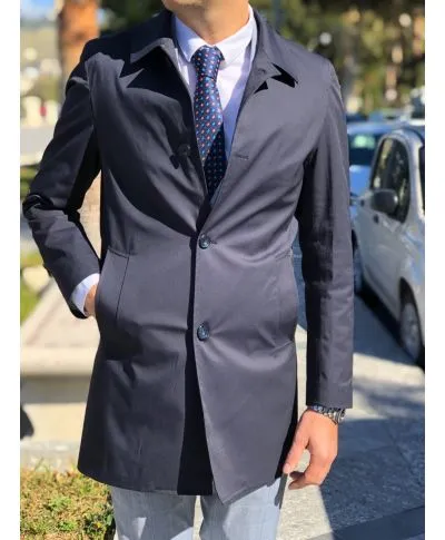 Trench uomo, beige - Made in Italy, Slim