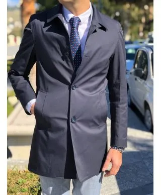 Trench uomo, beige - Made in Italy, Slim