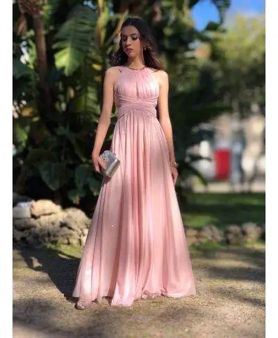 Vestito lungo elegante - Tessuto brillantinato - Hot