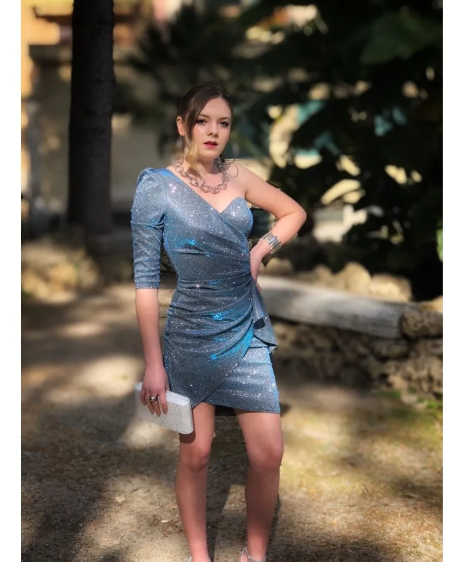 Vestiti eleganti corti Monospalla Joyce Shop online