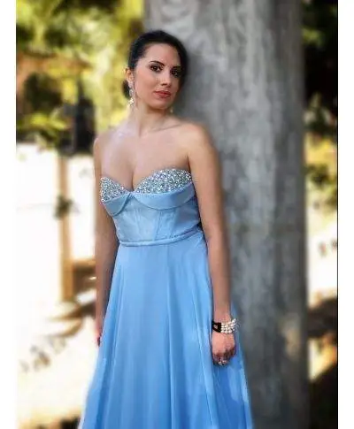 Vestito lungo elegante - Rosa acceso - Collezione abiti da cerimonia