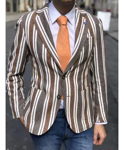 Paul Miranda - Blazer uomo - A righe - Made in Italy