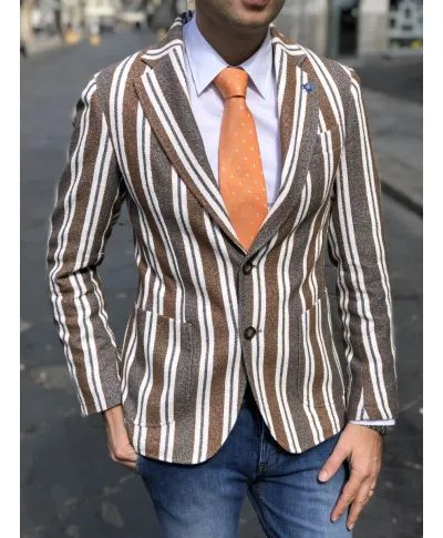 Paul Miranda - Blazer uomo - A righe - Made in Italy