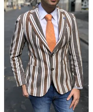 Paul Miranda - Blazer uomo - A righe - Made in Italy