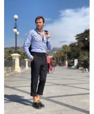 Pantaloni chino, Blu - Made in Italy