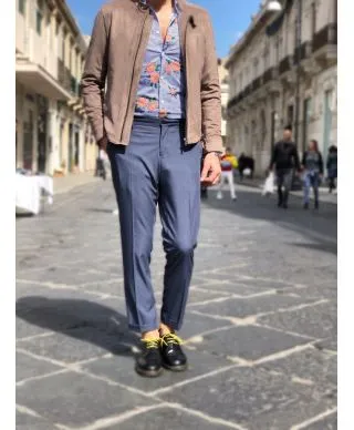 Paul Miranda - Pantaloni uomo - Slim fit - Blu