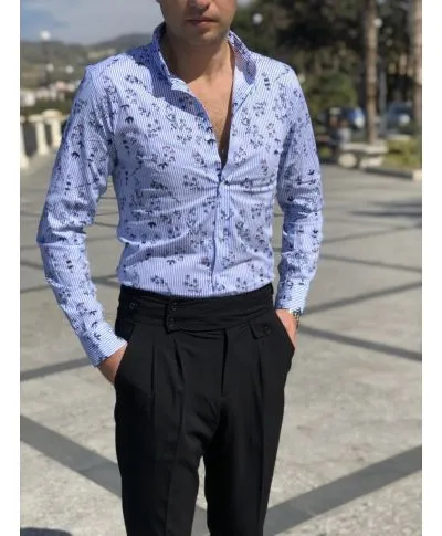 Camicia uomo - Fantasia floreale - Slim - Camicia maniche lunghe