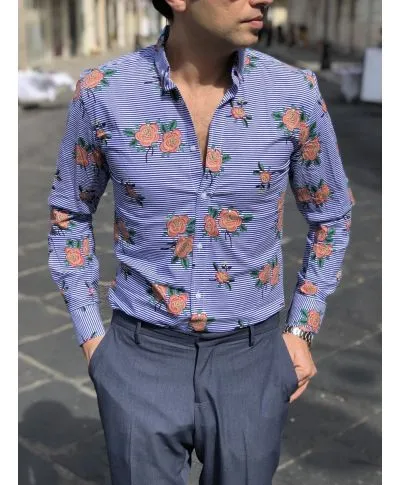 Camicia uomo fantasia, floreale