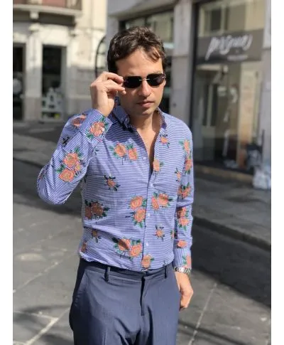 Camicia uomo fantasia, floreale