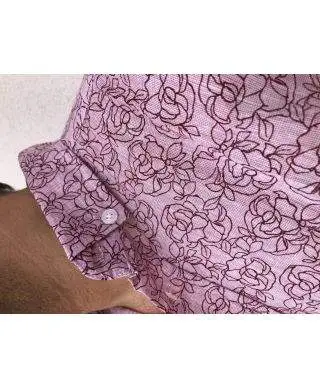 Camicia uomo - Rosa - Slim fit - Manica lunga