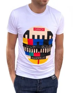 T shirt uomo - Bianca - Disegno vintage