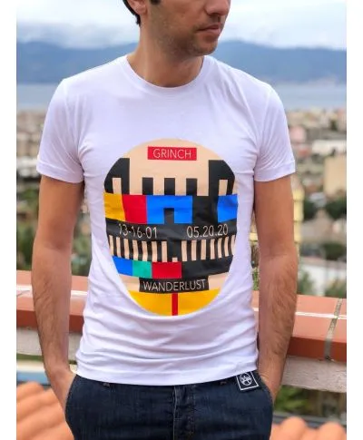 T shirt uomo - Bianca - Disegno vintage