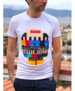 T shirt uomo - Bianca - Disegno vintage