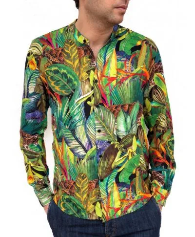 Camicia uomo - Brasil - Fantasia floreale - Slim fit